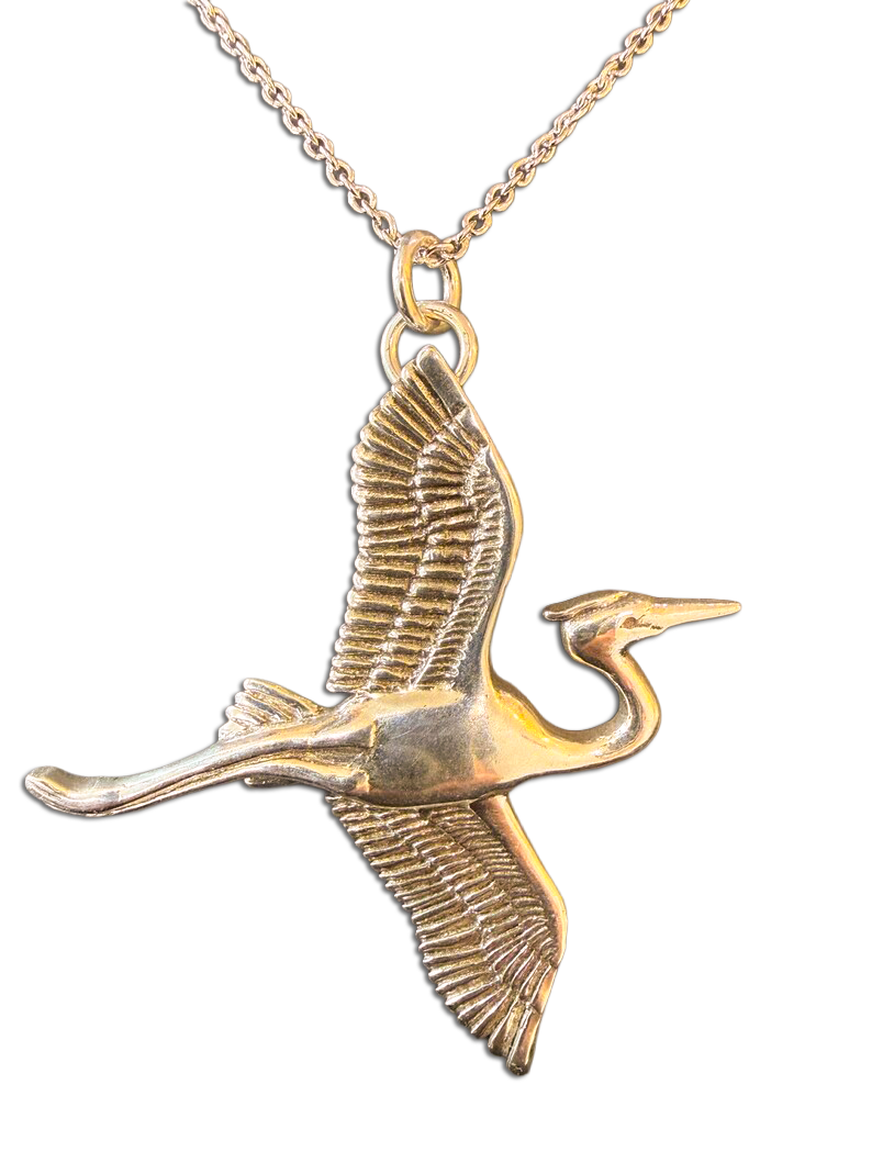 Heron handmade jewelry by Jewelry by Roger