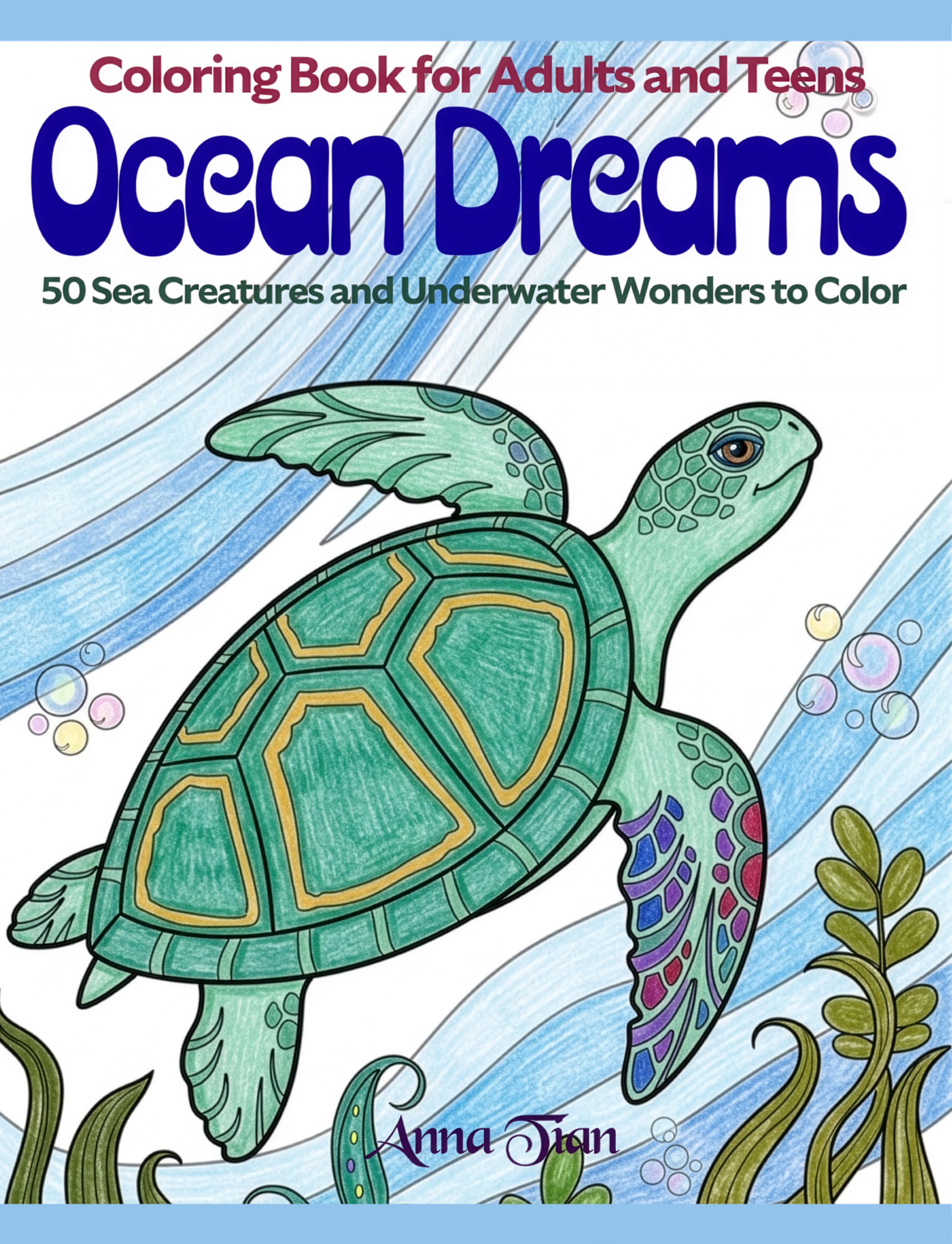 Ocean Dreams Coloring Book cover
