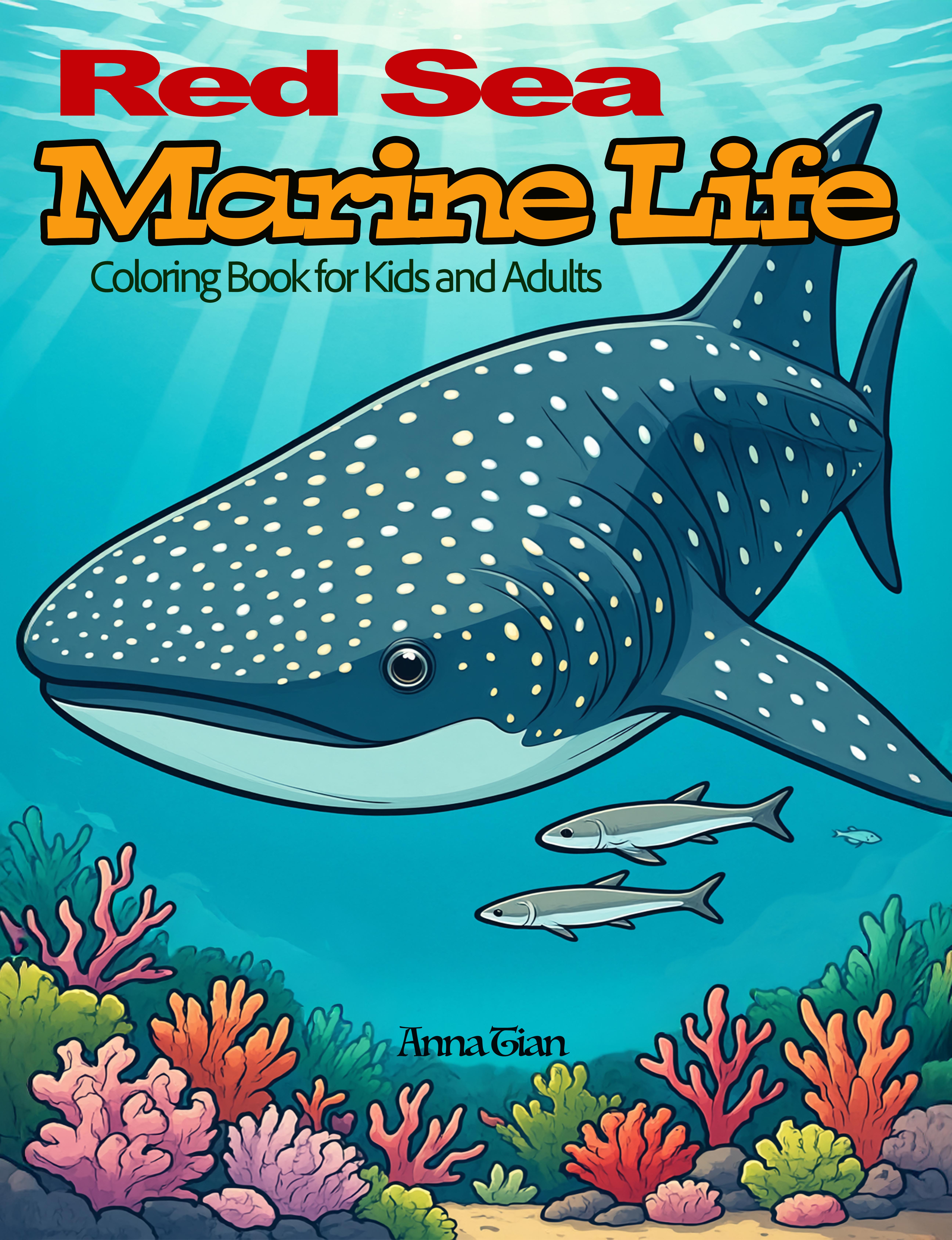 Red Sea Marine Life Coloring Book cover